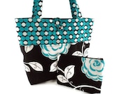 handmade large handbag purse shoulder bag w/matching case
