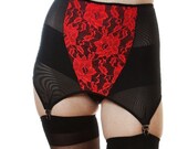 Powernet and Lace 4 Clip Garter Belt