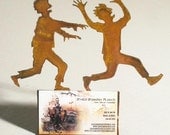 Zombie Chasing Victim Business Card Holder