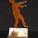 Zombie Walking Profile Silhouette Business Card Holder