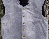NSSA Civil War Confederate Wool Vest Size 44 B1