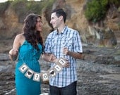 Small Save the DATE Banner with Hearts, Custom Colors Available