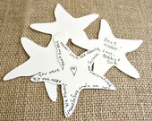 75 Starfish Wish Cards, Unique Guest Book Alternative, Wedding Reception Table Confetti Decor, Bridal Shower Baby Beach Party