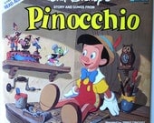 Very Rare Story and Songs from "Pinocchio" Walt Disney (1978) - Excellent Condition