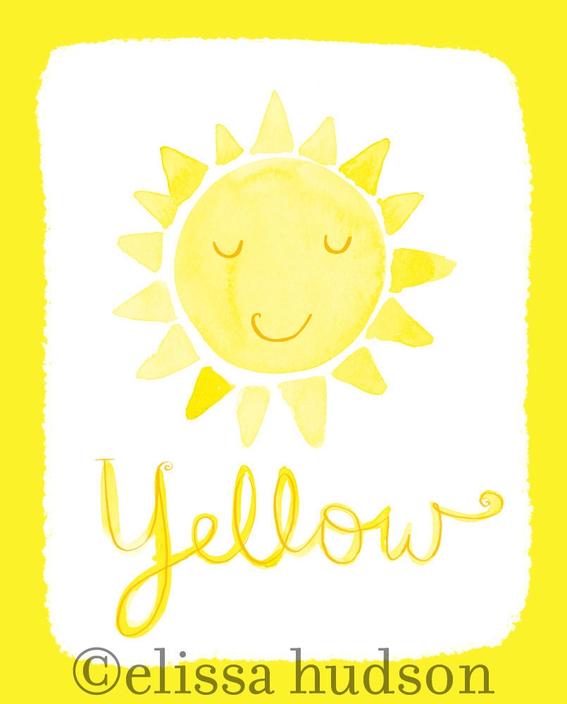 Wall Art Print Color Series- Yellow