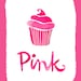 Wall Art Print Color Series- Pink Cupcake