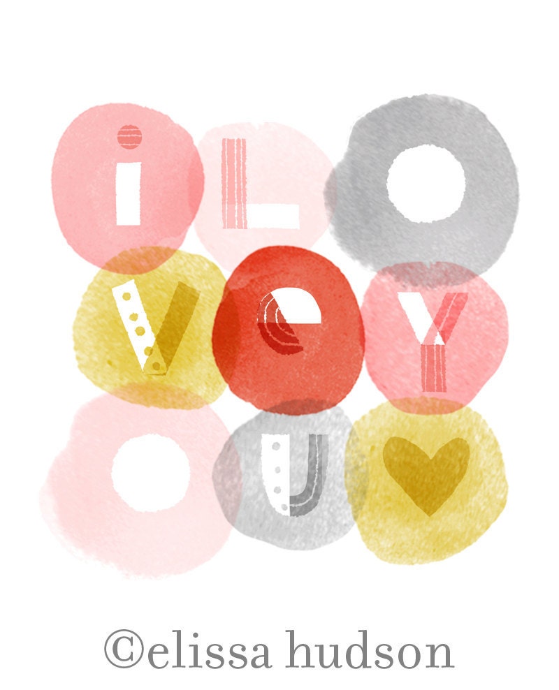 i love you wall art print