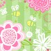 Bees and Flower Garden Wall Art Print