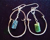 Hand pounded sterling silver earrings