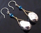 silver stone earrings
