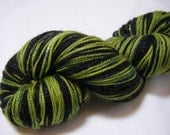 SALE - Superwash Merino Nylon Stellina Sparkly Fingering - Calypso Sock - Pea Shoots