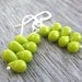 Chartreuse Green Earrings with Sterling Silver Ear Hooks, Fall Fashion