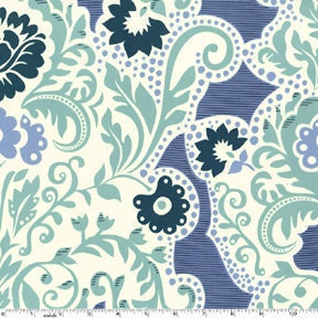 ON SALE 1 Yard Midnight Secret Garden-  Midnight Grand Tapestry