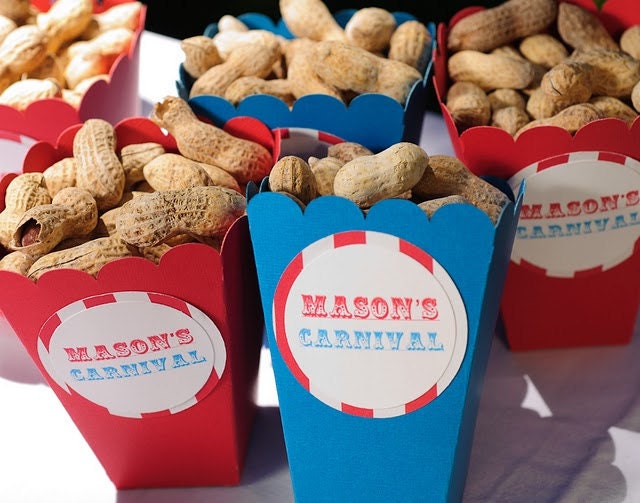 10 Circus Popcorn Boxes