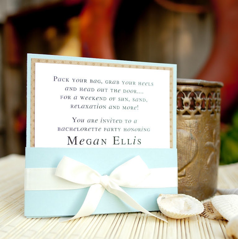 Weekend at the Beach - Bachelorette Invitation