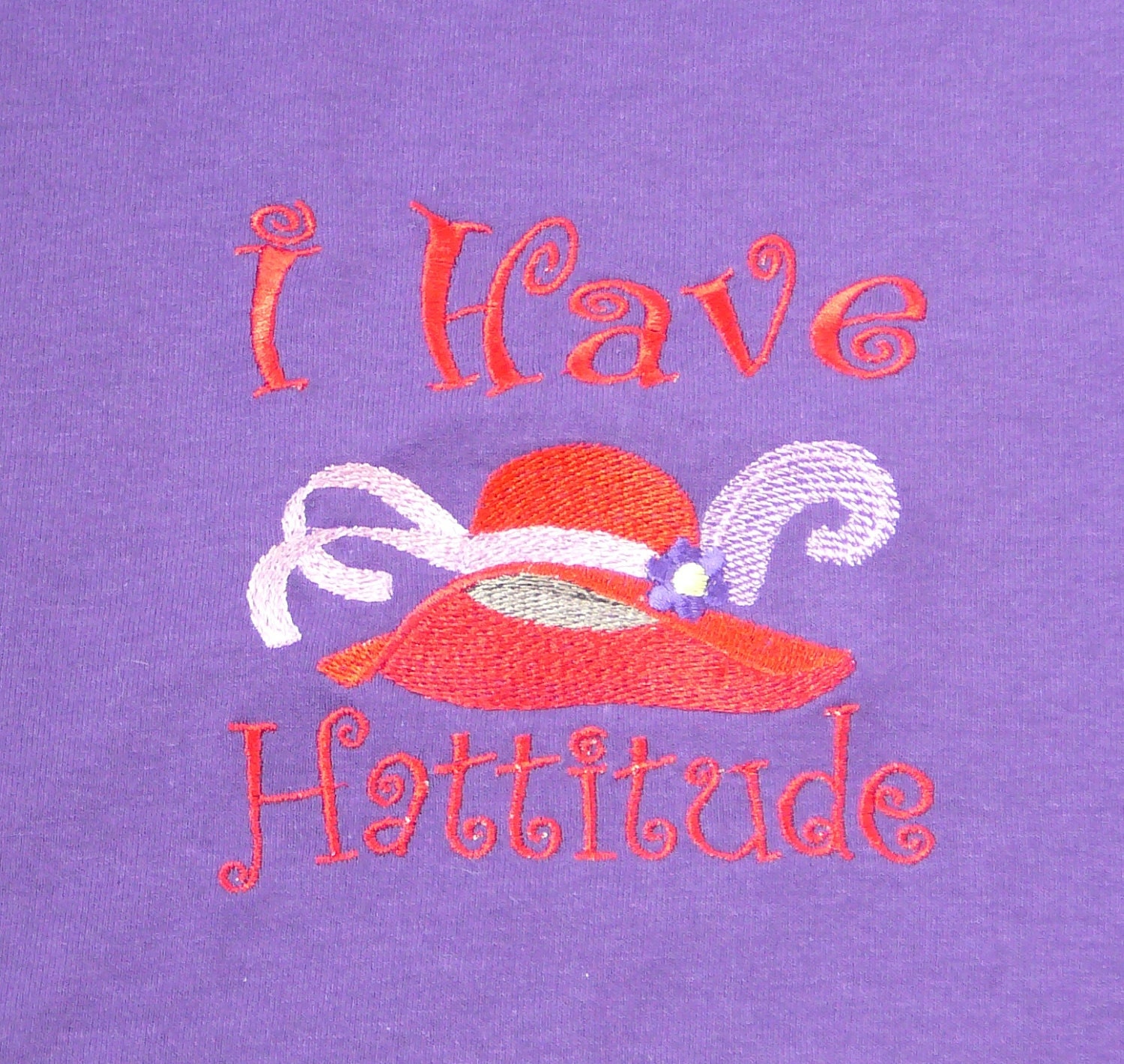 Red Hat Society T-shirt - I Have Hattitude