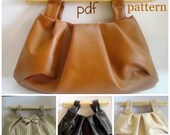 pdf Pattern Pleated Clutch bag with Wood Handles