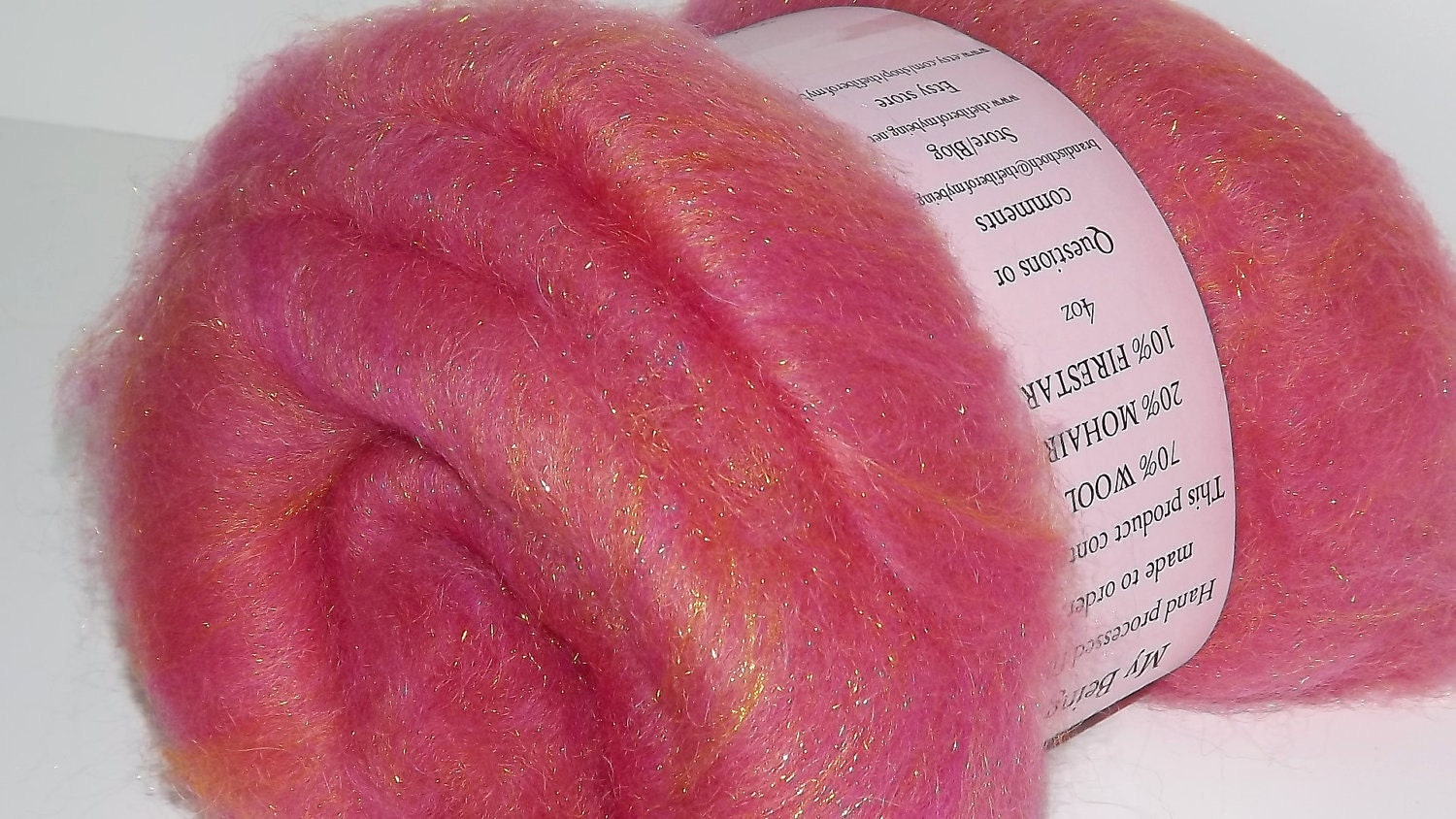 Spinning Fiber Batts- Sherbert Colorway
