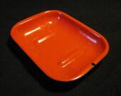 Midcentury Modern Red Enamel Soapdish Poland