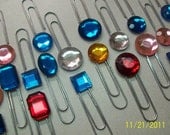 PAPERCLIPS - 3 Sparkly Beaded Giant Paperclips - Randomly Selected