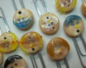PAPERCLIPS - 3 Mini Paperclips - Smiley Faces - Randomly Selected