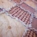 Homespun Table Runner, Red Country Primitive Rag Quilt Style, Button Adorned - Handmade in NJ -