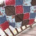 Western Rag Quilt in Country Cowboy Cowgirl Horse Throw with Minky, Handmade in NJ