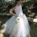 Ivory Flower Girl Tutu---Princess  Tutu or Tutu  Dress---Choose From Many accent colors---Weddings---Pageants