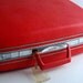 SALE ITEM Sexy Red Hand Painted Vintage Suitcase Perfect for Travel & Fun, by BlueBernice