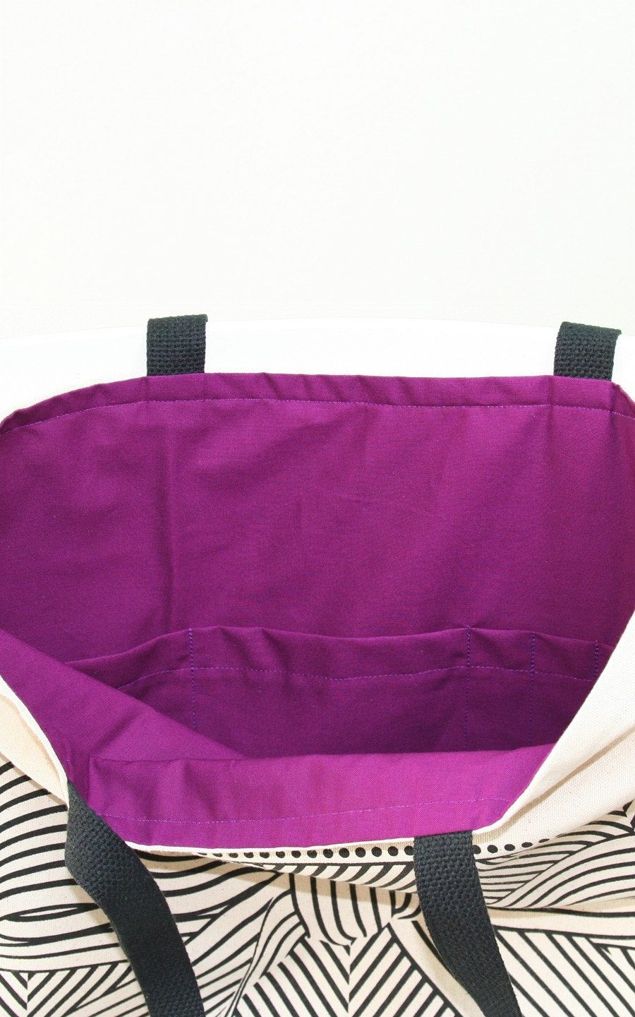 Big bow large canvas tote bag