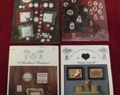 Counted Cross Stitch Pattern Books, Vintage 80's & 1990, Christmas Ornaments, Pillow, Wall Decor, Music, Gift