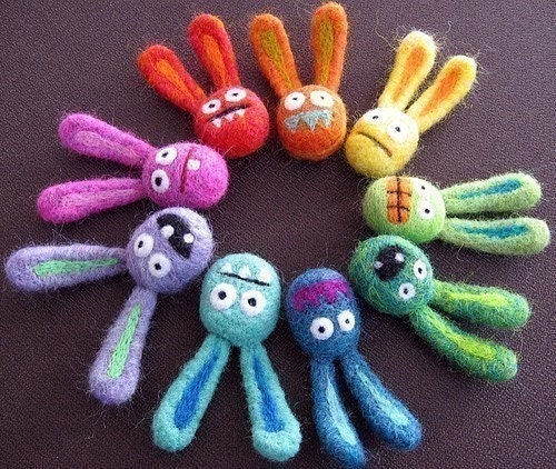 Bunny Head Magnet - Needle Felting Kit