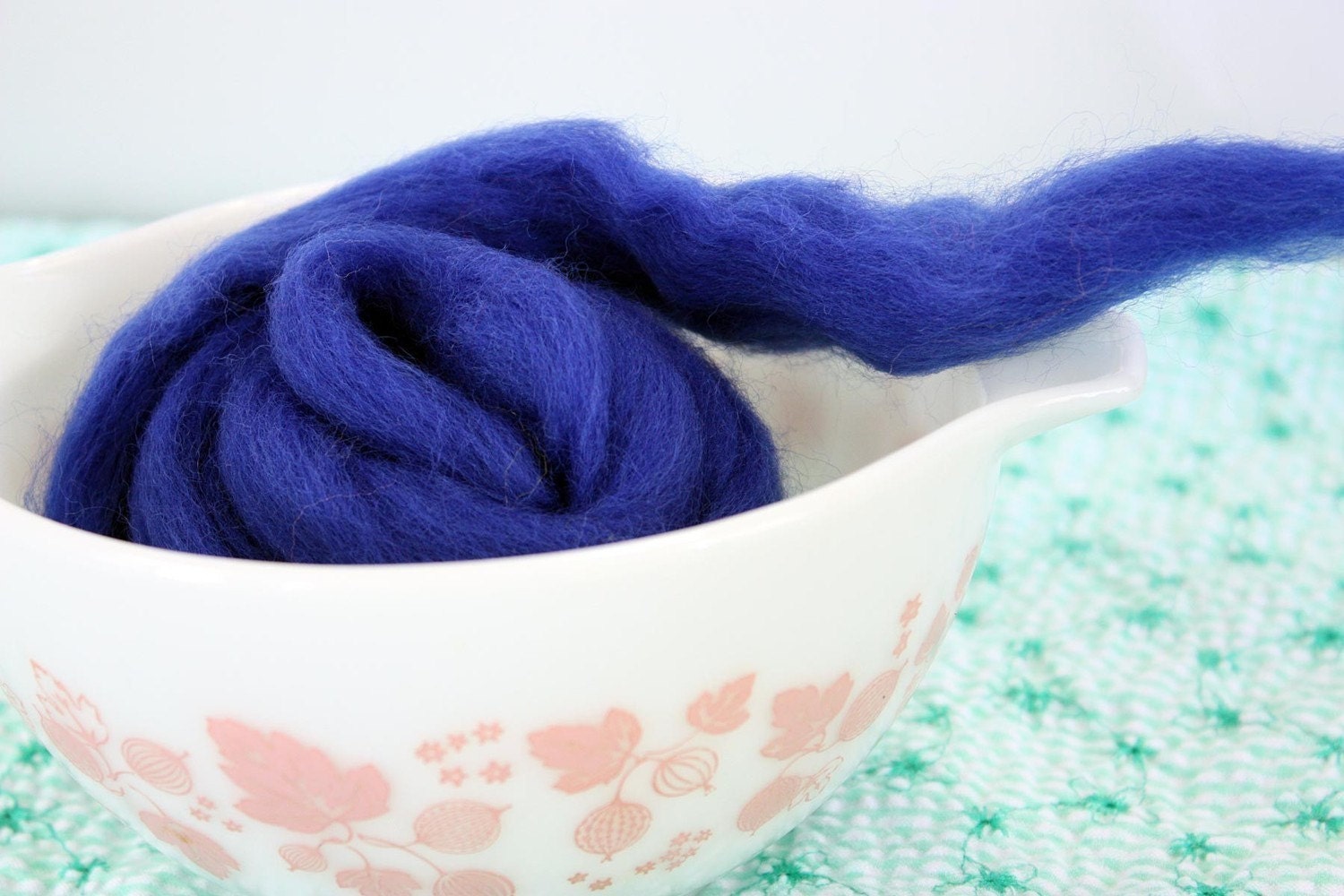Grover Blue - 3oz Wool Fiber