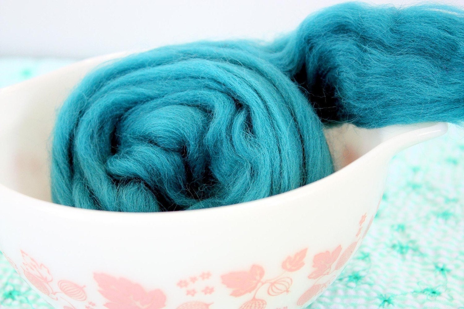 Real Teal - 5oz Wool Fiber