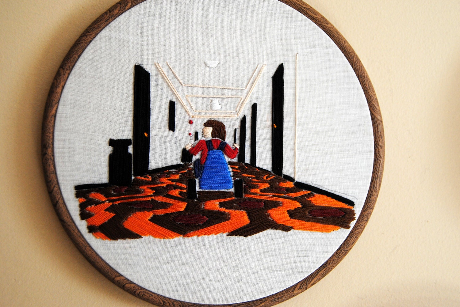 Danny's Not Here, Mrs Torrance - OOAK Embroidery