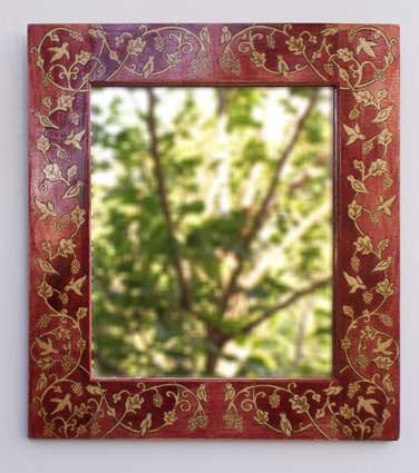 Wall decorated mirror frame.