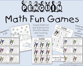 Penguin Math Fun Addition and Subtraction Games (PDF)