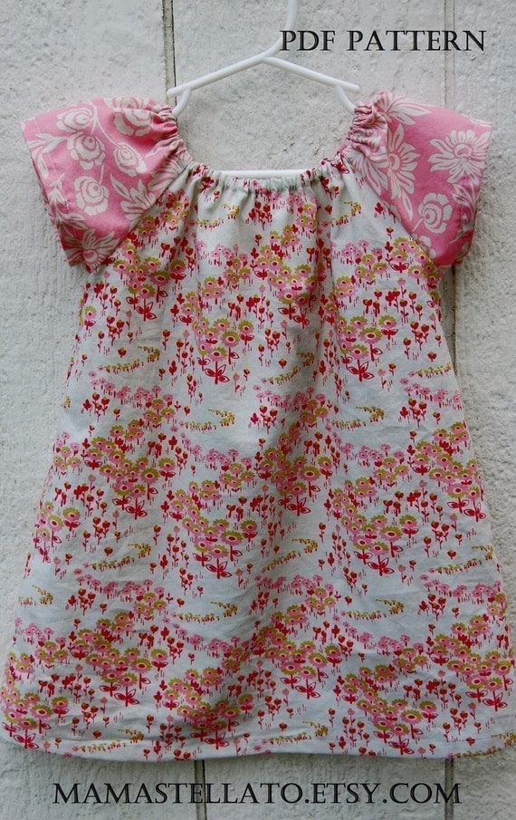 The Bella Dress- PDF Pattern, Size 6M-5T , mamastellato
