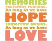 As long as we have hope - Fresh Typography Art Print