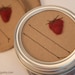 Mason jar gift labels - strawberry - 6pc - regular or wide-mouth