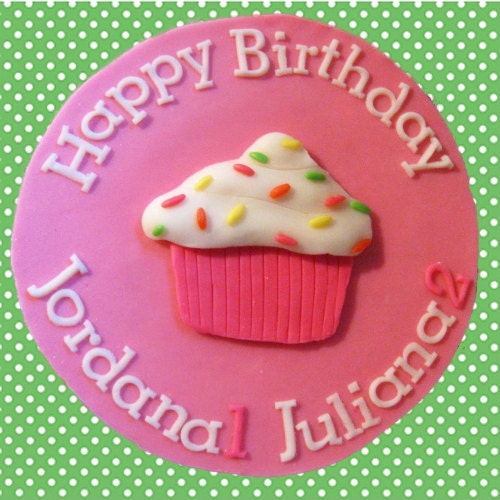 Fondant cupcake cake topper Il_570xn