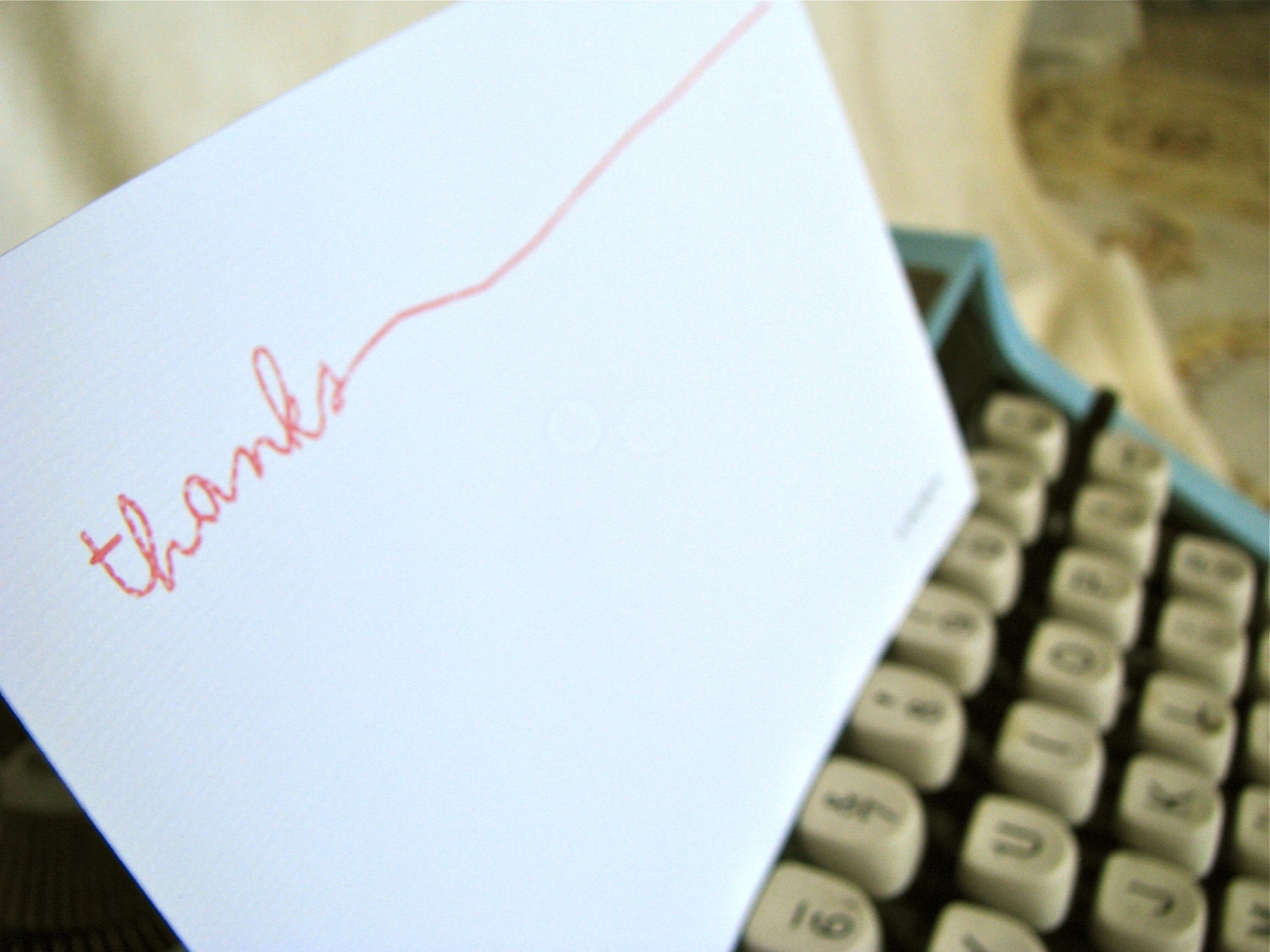 The Minimalist Thank You Cards - Set of 10 in Salmon from anna.michelle Cards