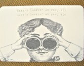 Here's Lookin' at You, Kid: A whimsical A2 (4.25"x5.5") folded card with envelope from anna.michelle Cards
