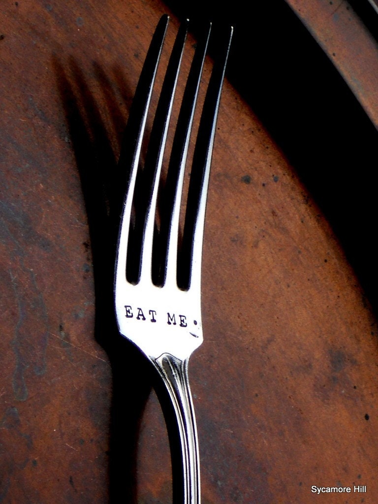 EAT ME - Organically Upcycled Vintage Fork by Sycamore Hill