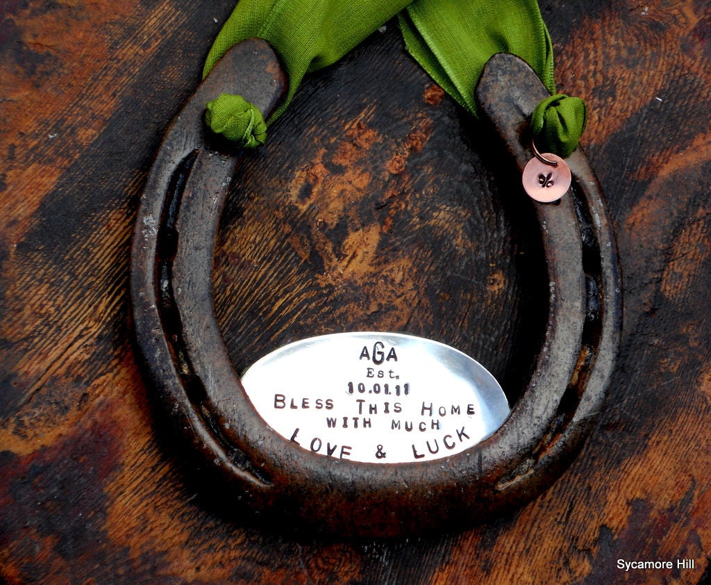 The Monogram Love and Luck Horseshoe - CUSTOM Personalized for Your Home - The Handmade Original by Sycamore Hill