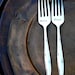 Bride & Groom - CUSTOM Bridal Forks for Your Wedding Cake Cutting - Upcycled, Hand Stamped Vintage Silverware by Sycamore Hill