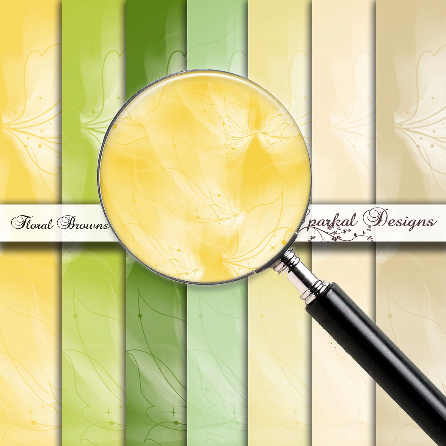 Yellow floral Paper Fairy Wing Digital Paper Birthday Paper Party Invitation Paper Instant Download Party Decorations Green beige card paper Il_570xn