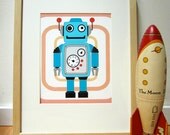 Robot Art Print - Wall Art - Kids