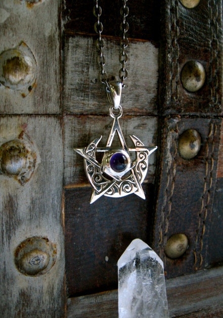 RESERVED-Celtic Moon Pentacle Pendant