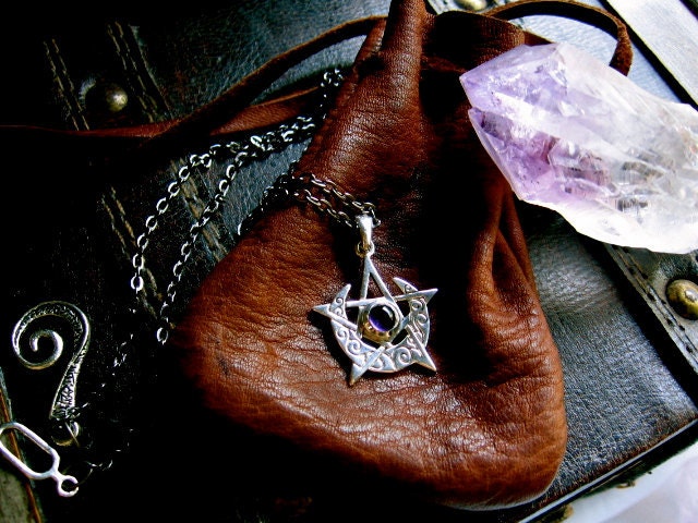 RESERVED-Celtic Moon Pentacle Pendant